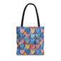 Color Pop Leather Hearts Canvas Tote Bag