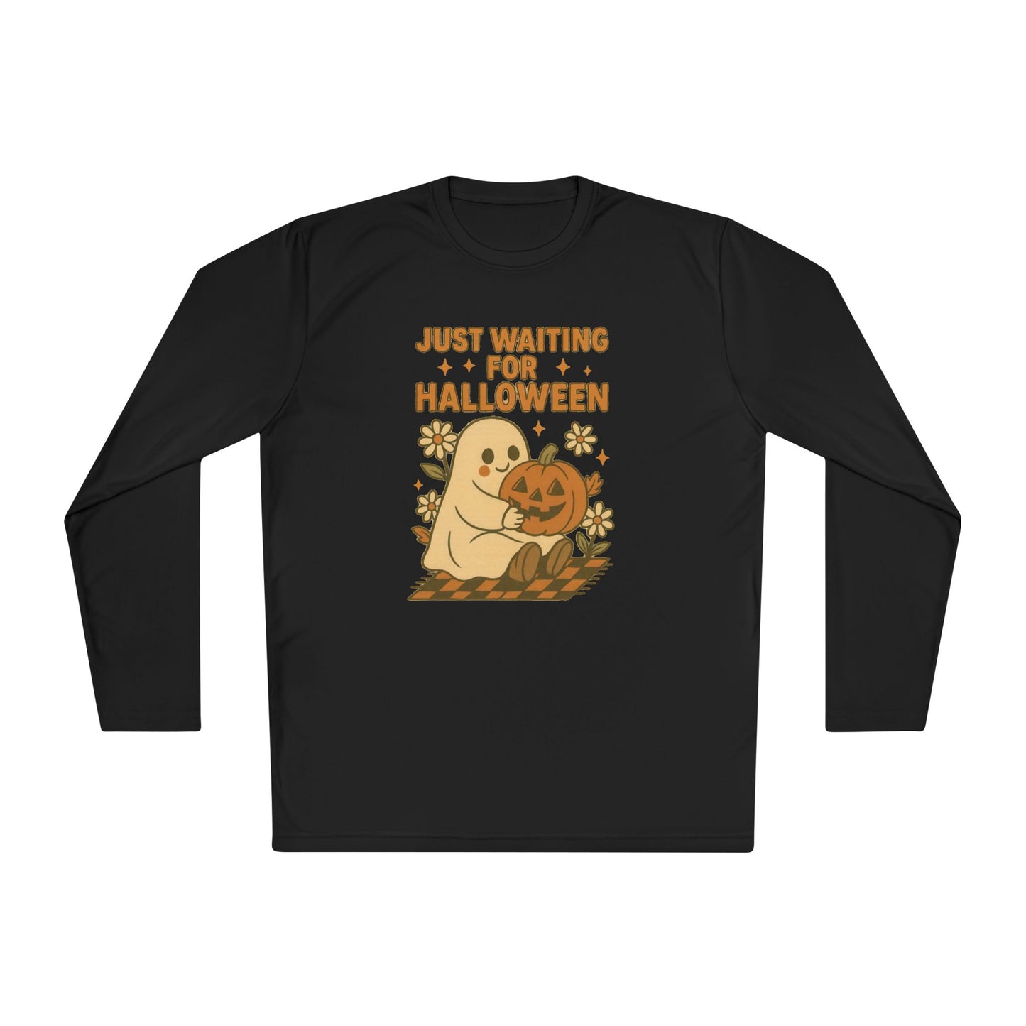Just Waiting For Halloween Adult Long Sleeve Tee