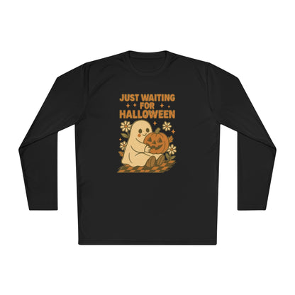 Just Waiting For Halloween Adult Long Sleeve Tee