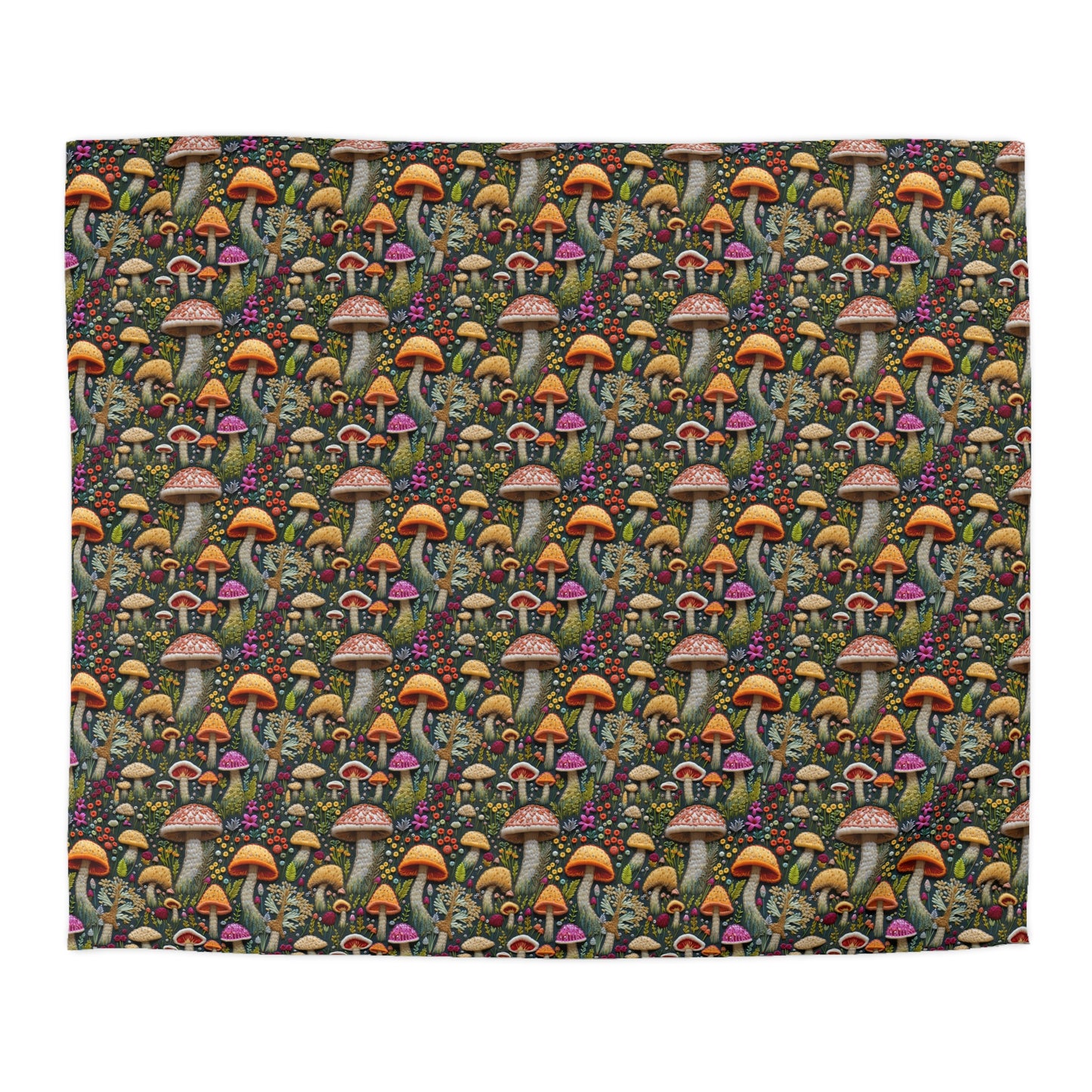 Whimsical Woodland Mushrooms Duvet Bedding Set