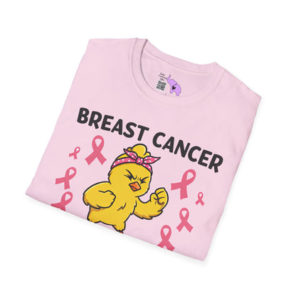 Breast Cancer Messed With The Wrong Chick Adult Unisex Tshirt