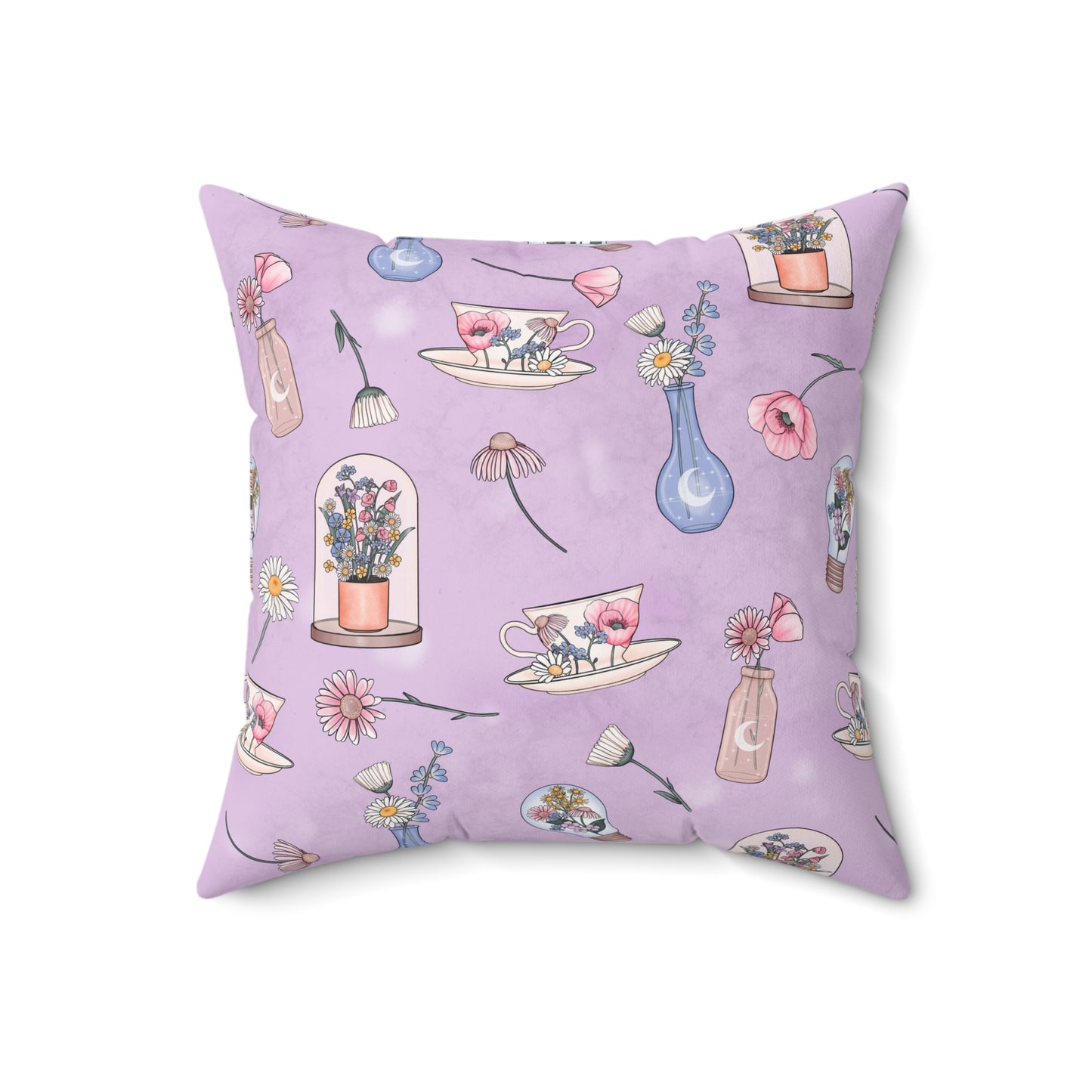 Lilac Meadow Keepsakes Throw Pillow