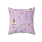 Lilac Meadow Keepsakes Throw Pillow