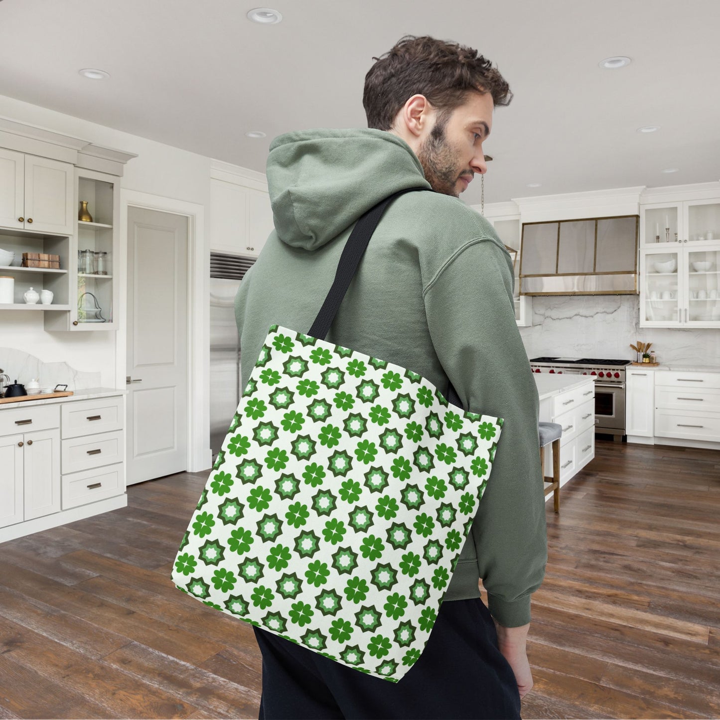 Emerald Star Garden Canvas Tote Bag