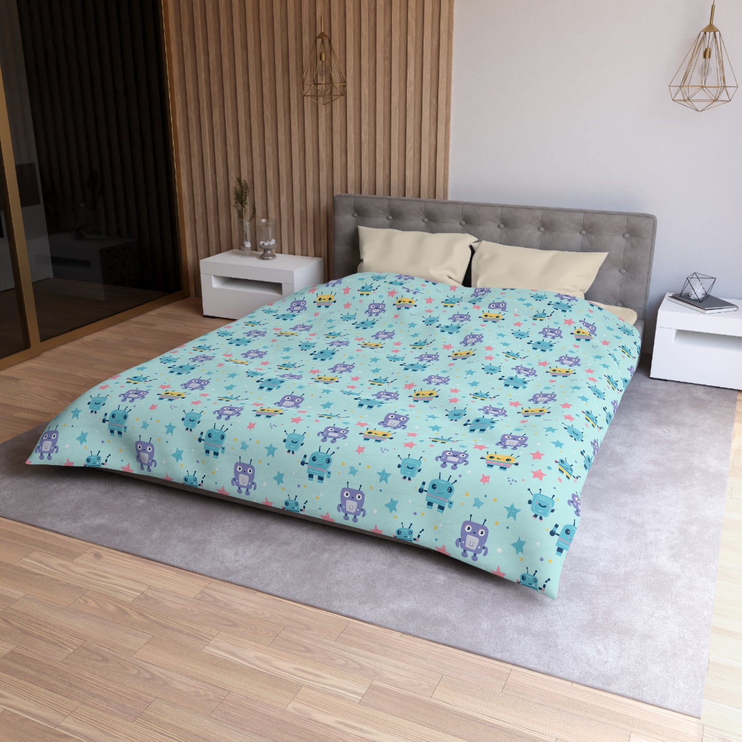 Robo Galaxy Giggles Microfiber Duvet Cover