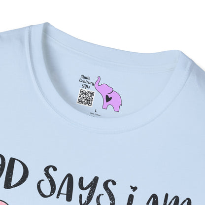 God Says I Am... (Conversation Hearts) Adult T-shirt