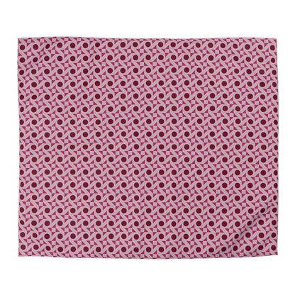 Crimson Pinwheels Duvet Bedding Set