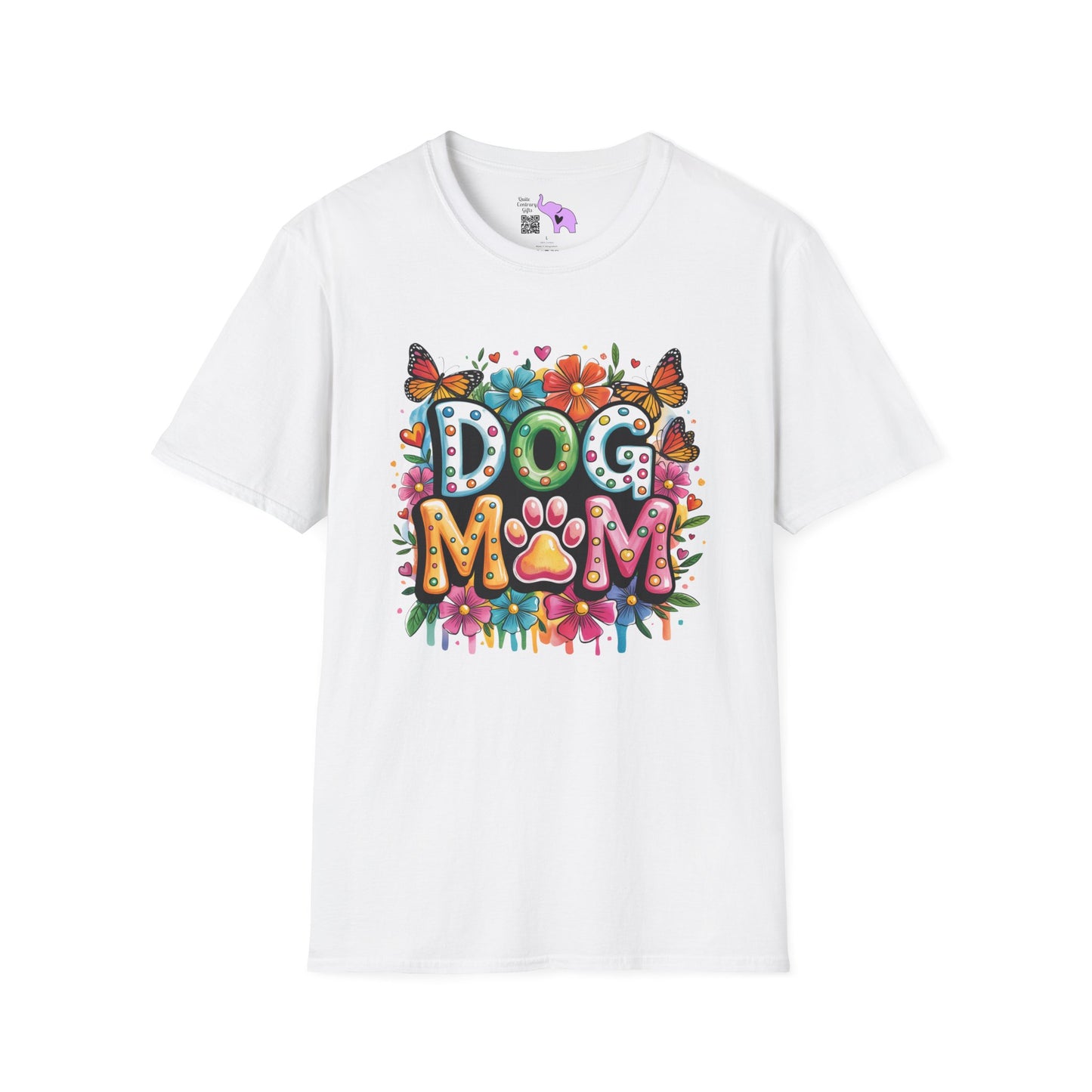 Floral Dog Mom Adult Unisex Tshirt