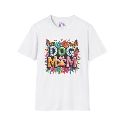 Floral Dog Mom Adult Unisex Tshirt