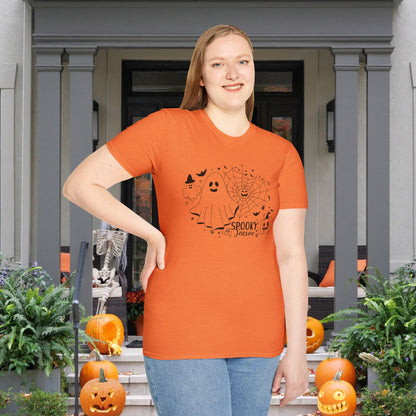 Spooky Season (Ghost & Spider Web Adult T-shirt