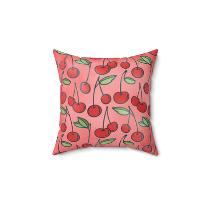 Cherry Bombshell Throw Pillow