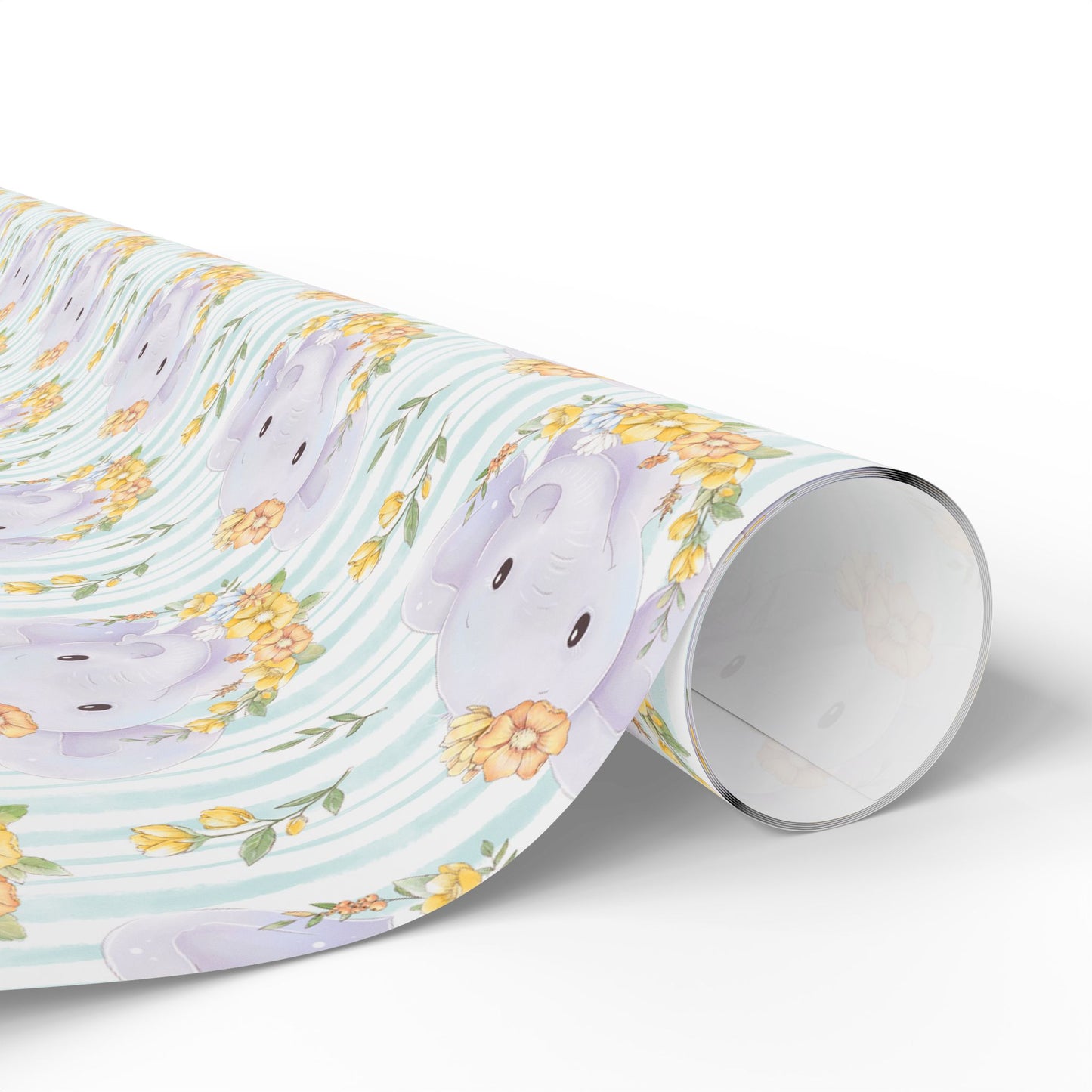 Elephant in Bloom Wrapping Paper