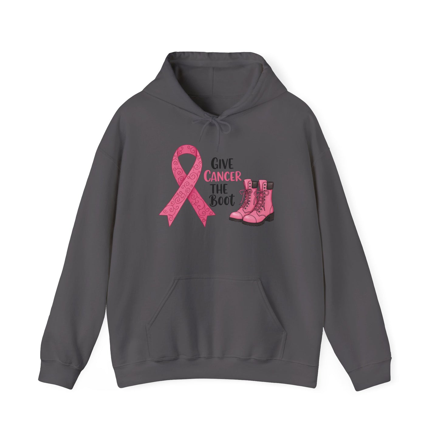 Give Cancer The Boot AdultHeavy Blend™ Hoodie