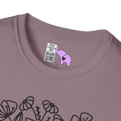 Just One More Chapter (Flowers and Open Book) Adult T-shirt