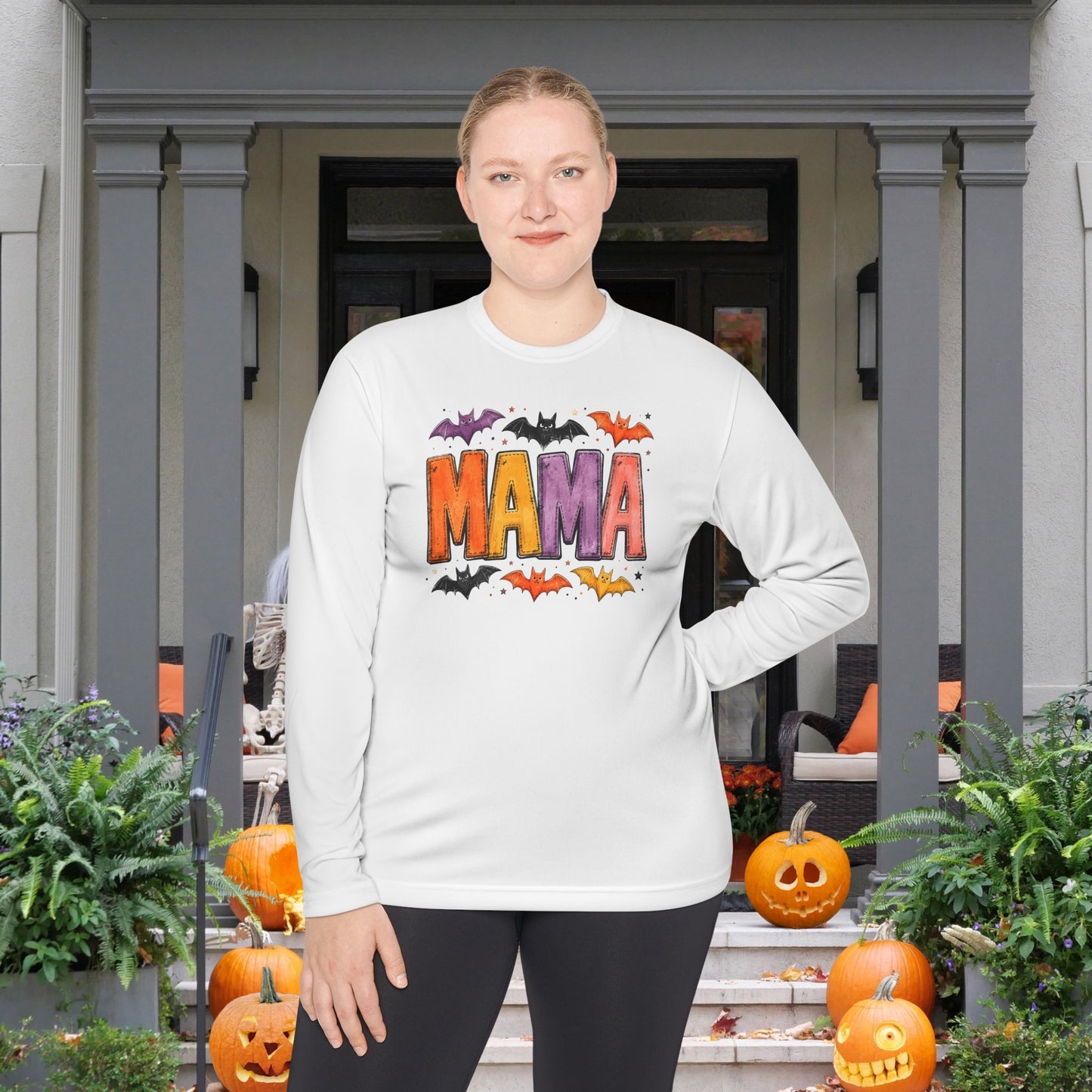 Spooky Mama Adult Long Sleeve Tee