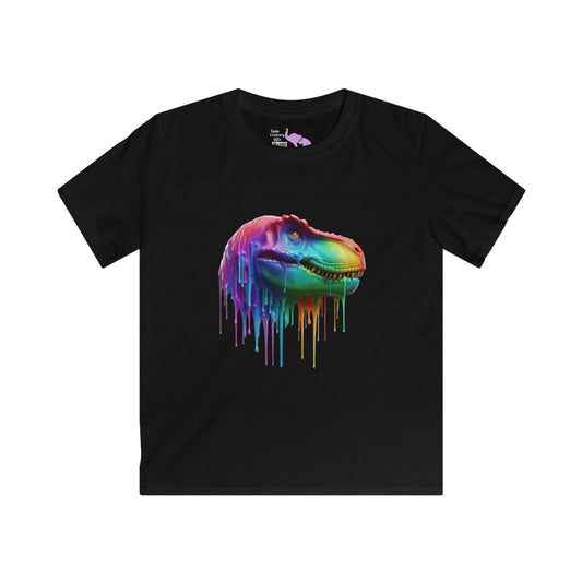 Colorful Dinosaur Youth Softstyle Tee