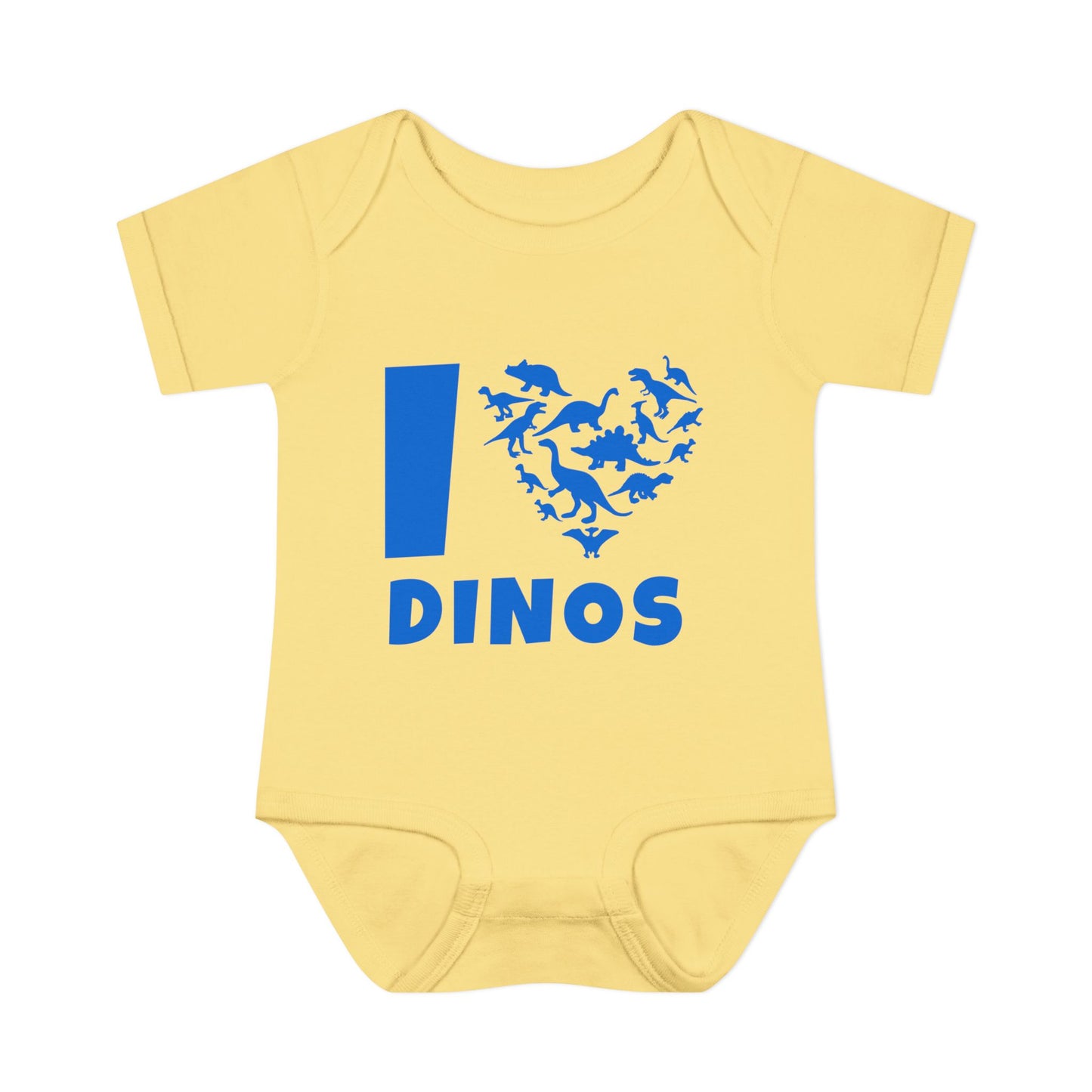 I Love Dinos (Dino Heart) Infant Baby Rib Bodysuit
