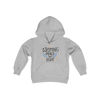 Hanukkah Wishing Peace & Light 3 Youth Hoodie