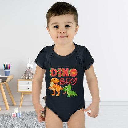 Dino Boy Infant Baby Rib Bodysuit