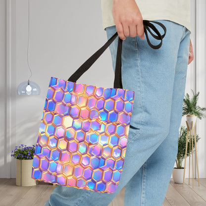 Aurora Hexagons Canvas Tote Bag