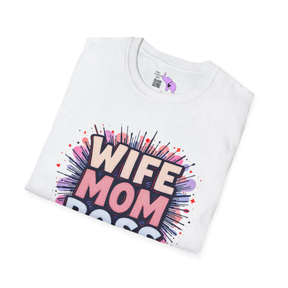 Wife Mom Boss Adult T-shirt