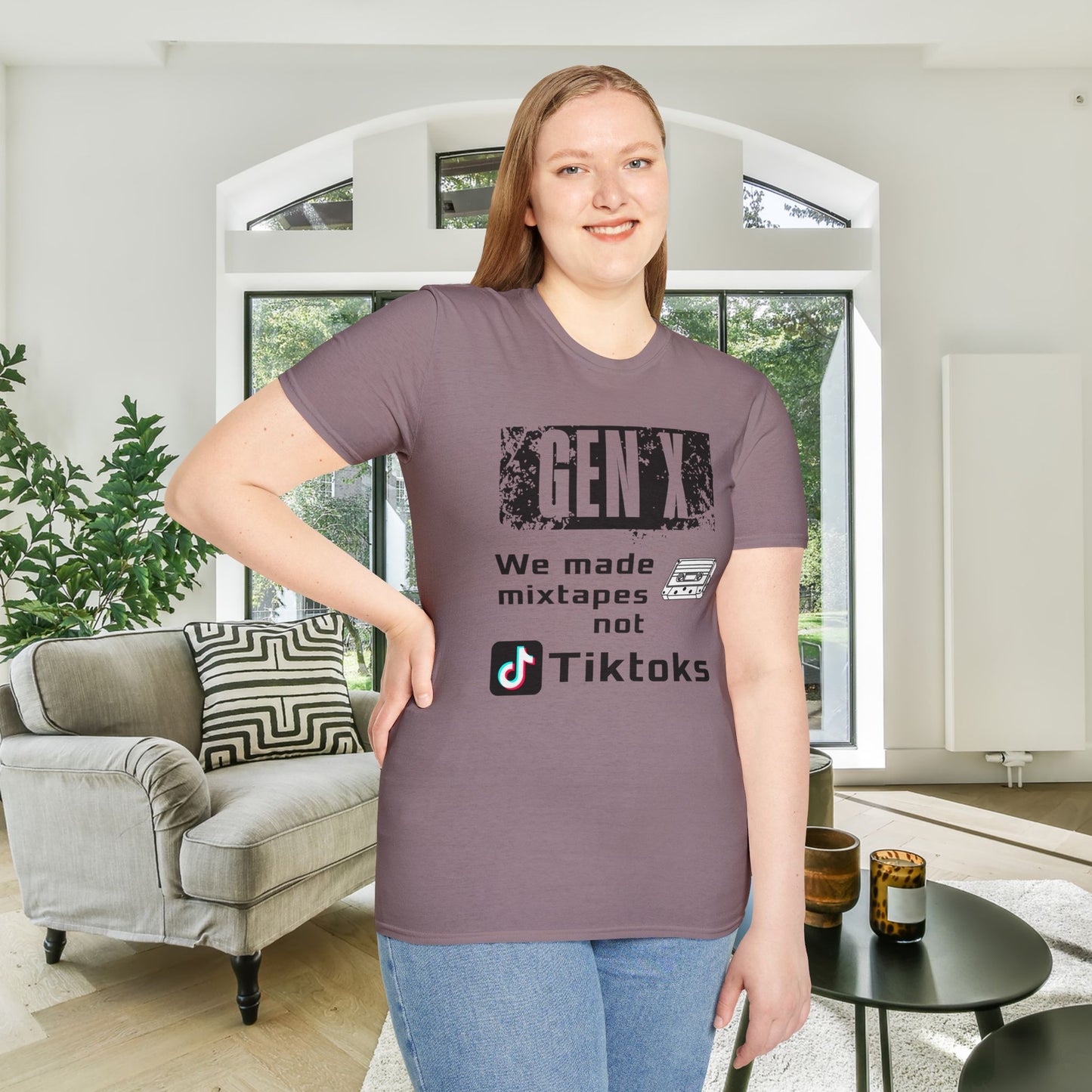 Gen X We Made Mixtapes Not Tiktoks Adult T-shirt