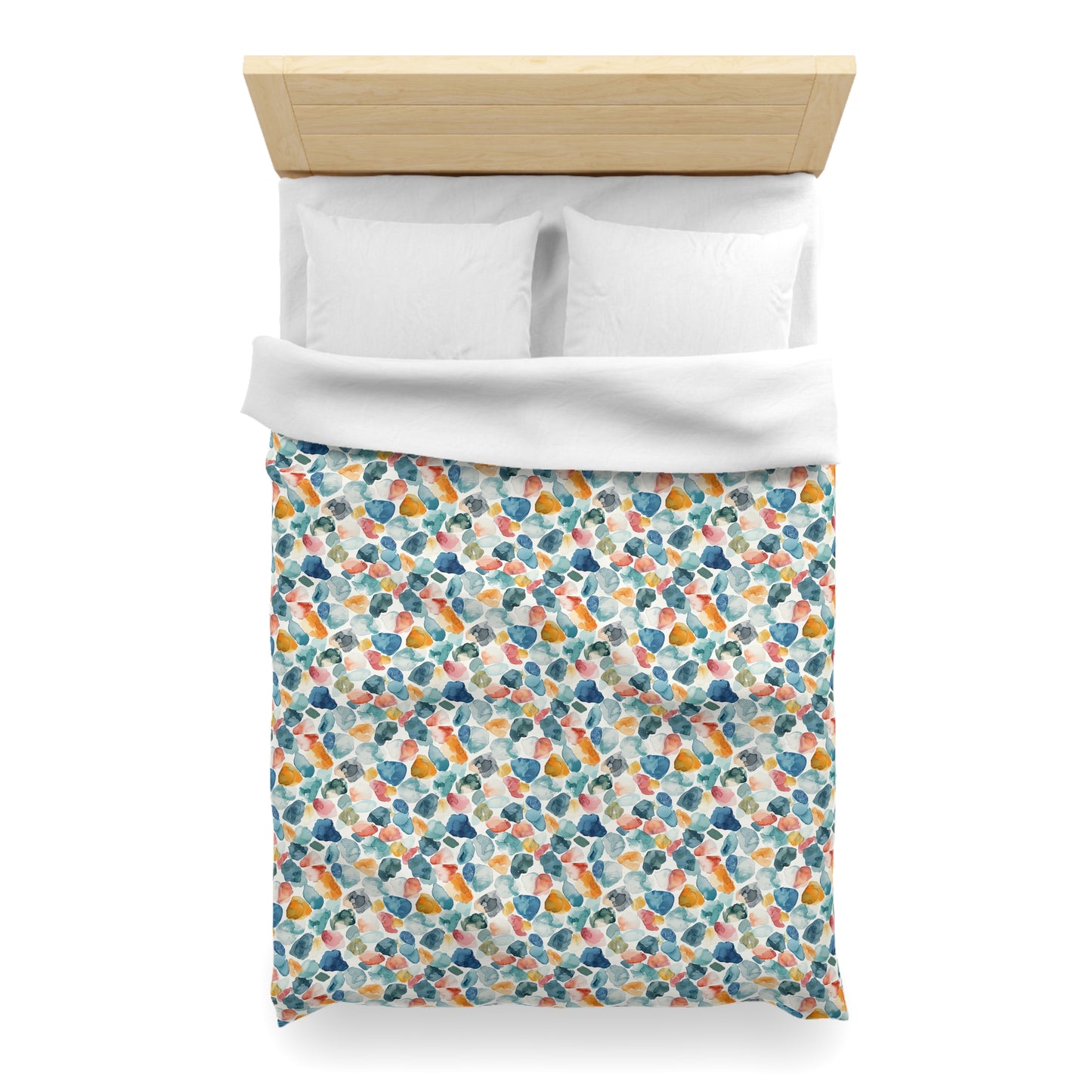Watercolor Pebble Terrazzo Duvet Bedding Set