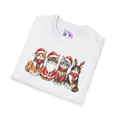 Santa Claus Cats Adult T-shirt