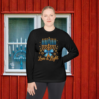 Love & Light Menorah Adult Long Sleeve Tee