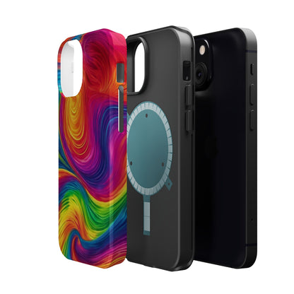 Tie Dye Color Swirl MagSafe® Compatible Tough Case for iPhone