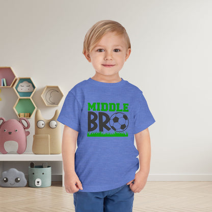 Middle Bro (Soccer Ball) Toddler Tee