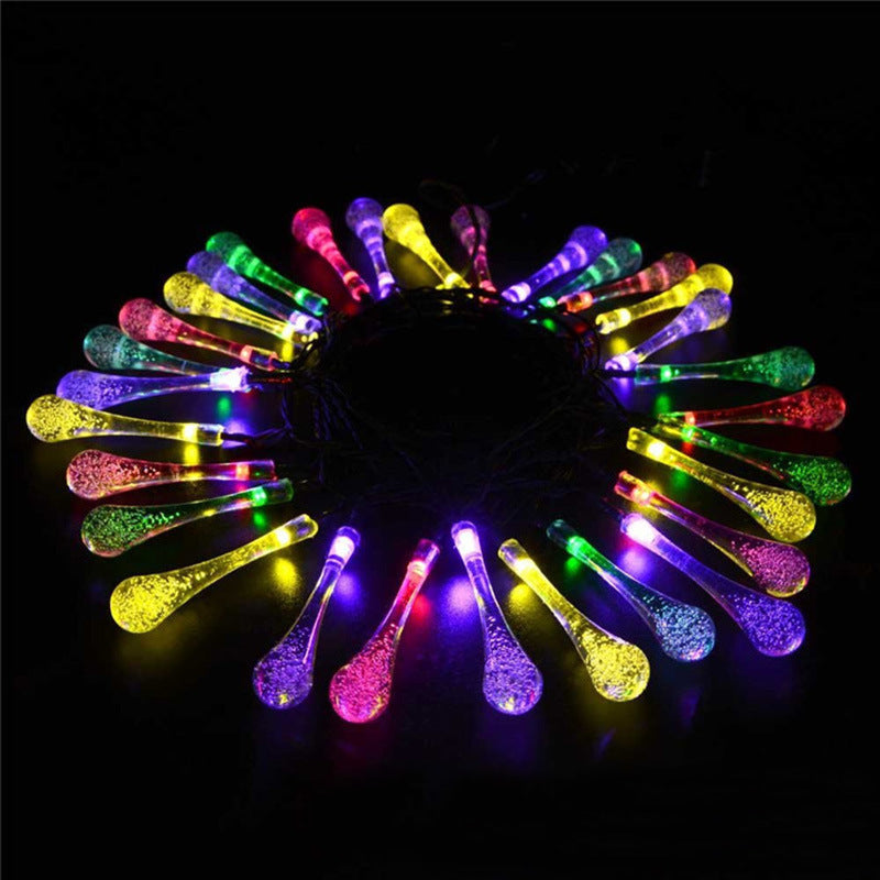 LED Water Drops Solar String Lights