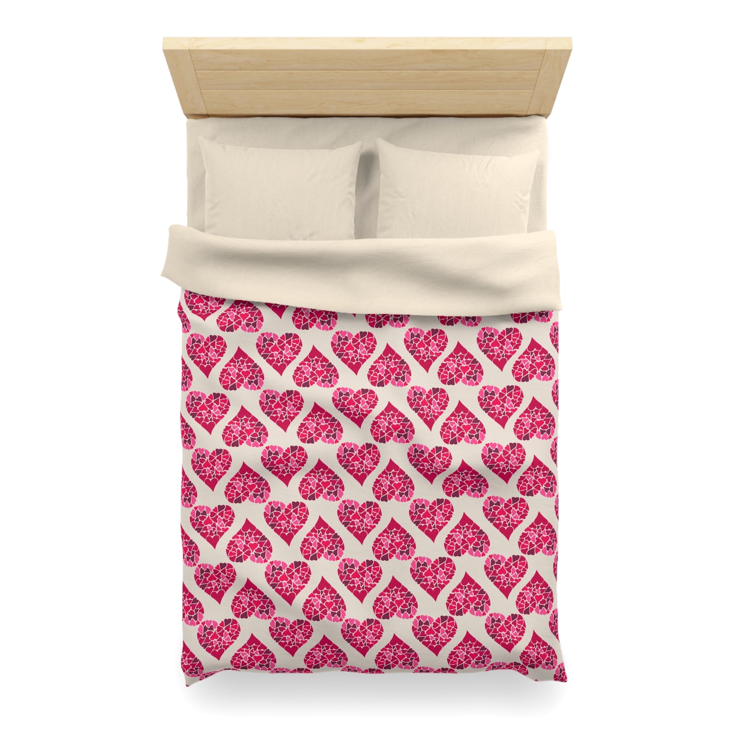Simple Hearts Microfiber Duvet Cover