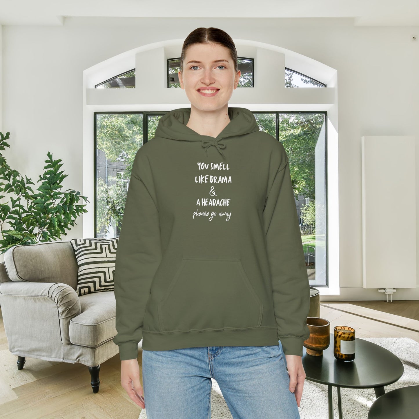 You Smell Like Drama & A Headache Heavy Blend™ Hooded Sweatshirt