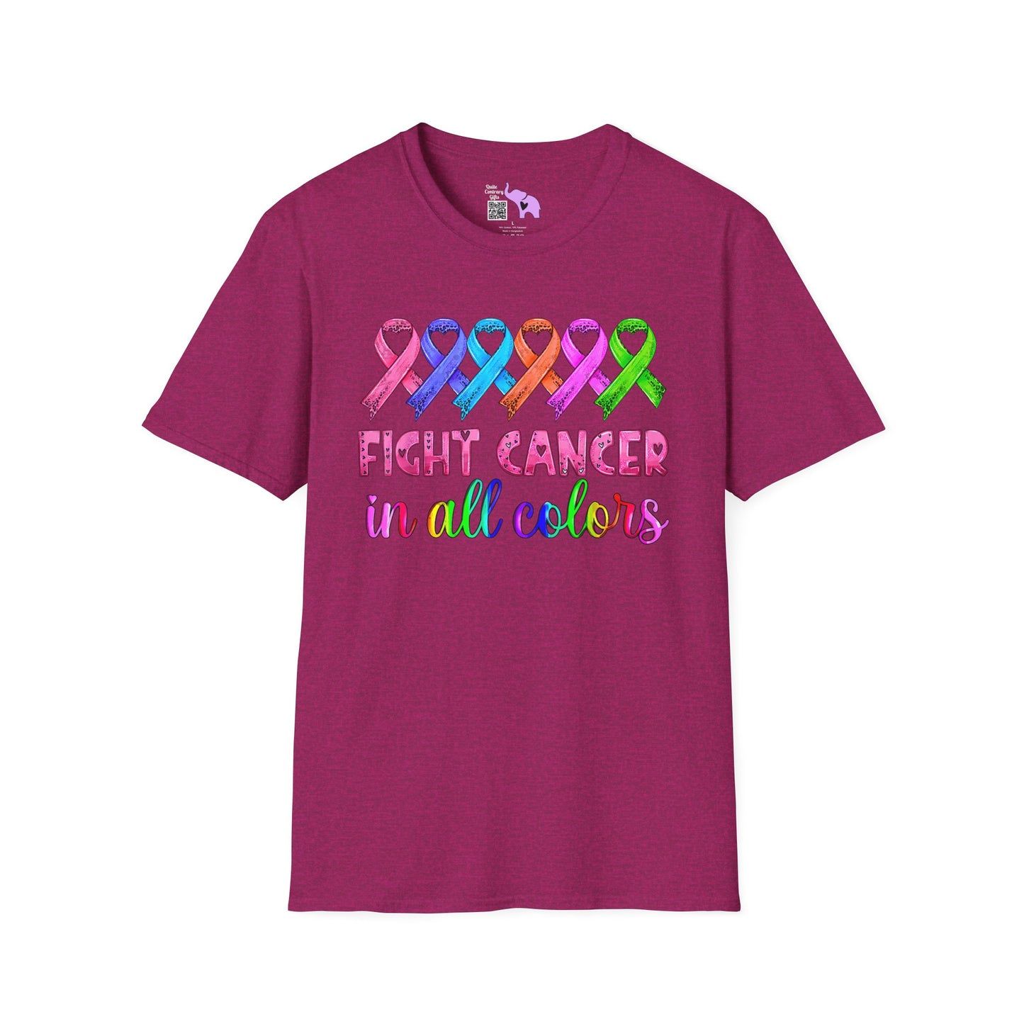 Fight Cancer in All Colors 4 Adult T-shirt