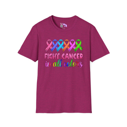 Fight Cancer in All Colors 4 Adult T-shirt