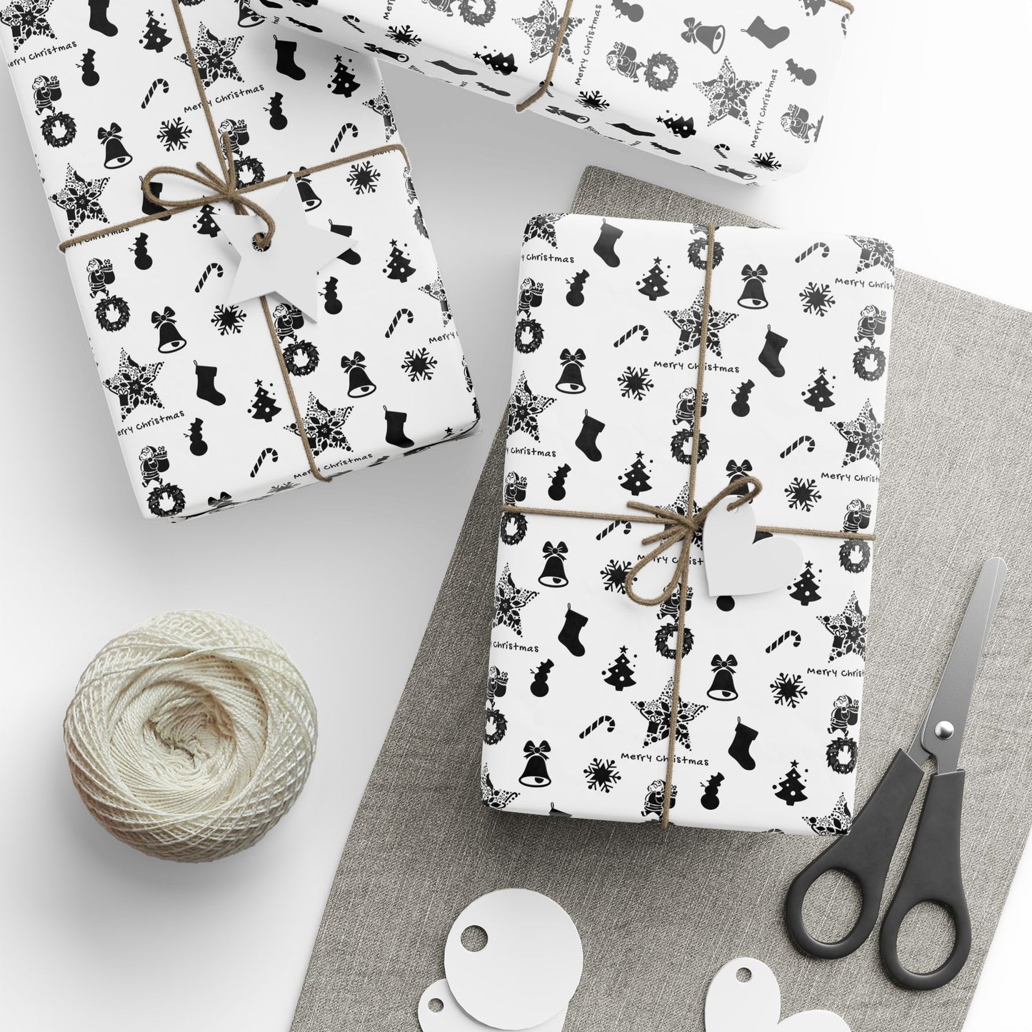 Christmas Designs Silhouette Wrapping Paper