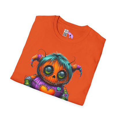 Patchwork Pumpkin Heart Adult T-shirt
