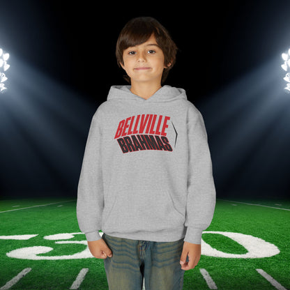 Bellville Brahmas (Angled) Youth Heavy Blend Hoodie