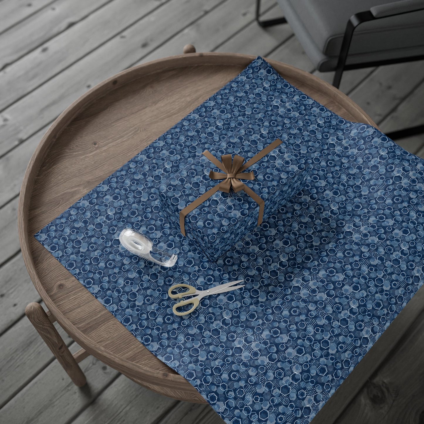 Blue Hexagons Gift Wrap for All Occasions