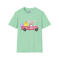 Easter Chick & Eggs In Vintage Truck Adult T-shirt