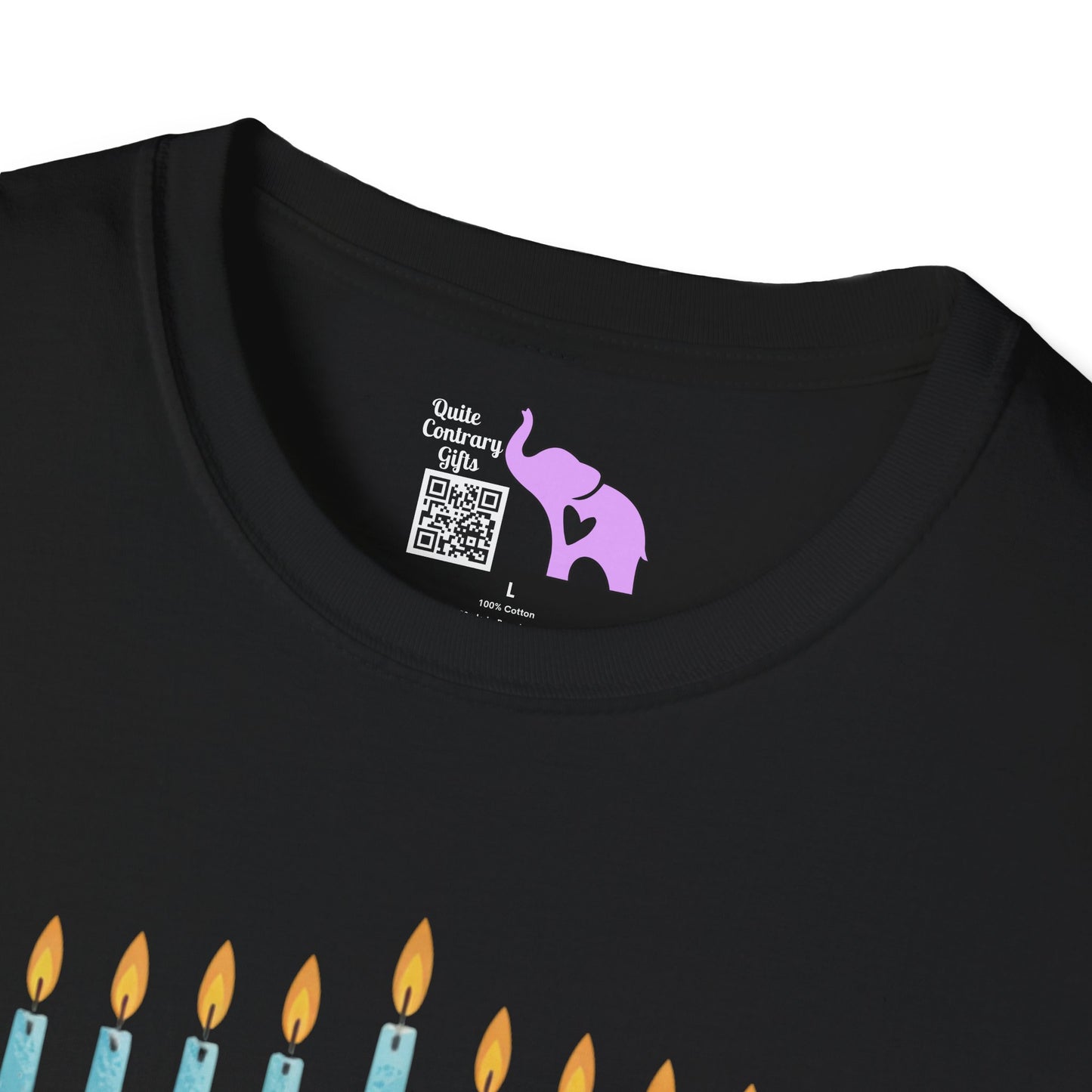 Love & Light Menorah Adult T-shirt