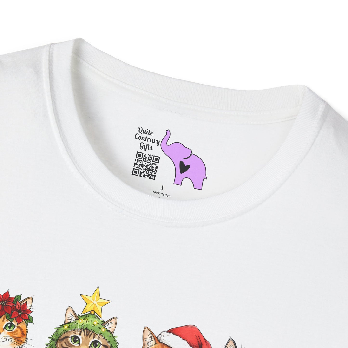 Purrfectly Festive Adult T-shirt