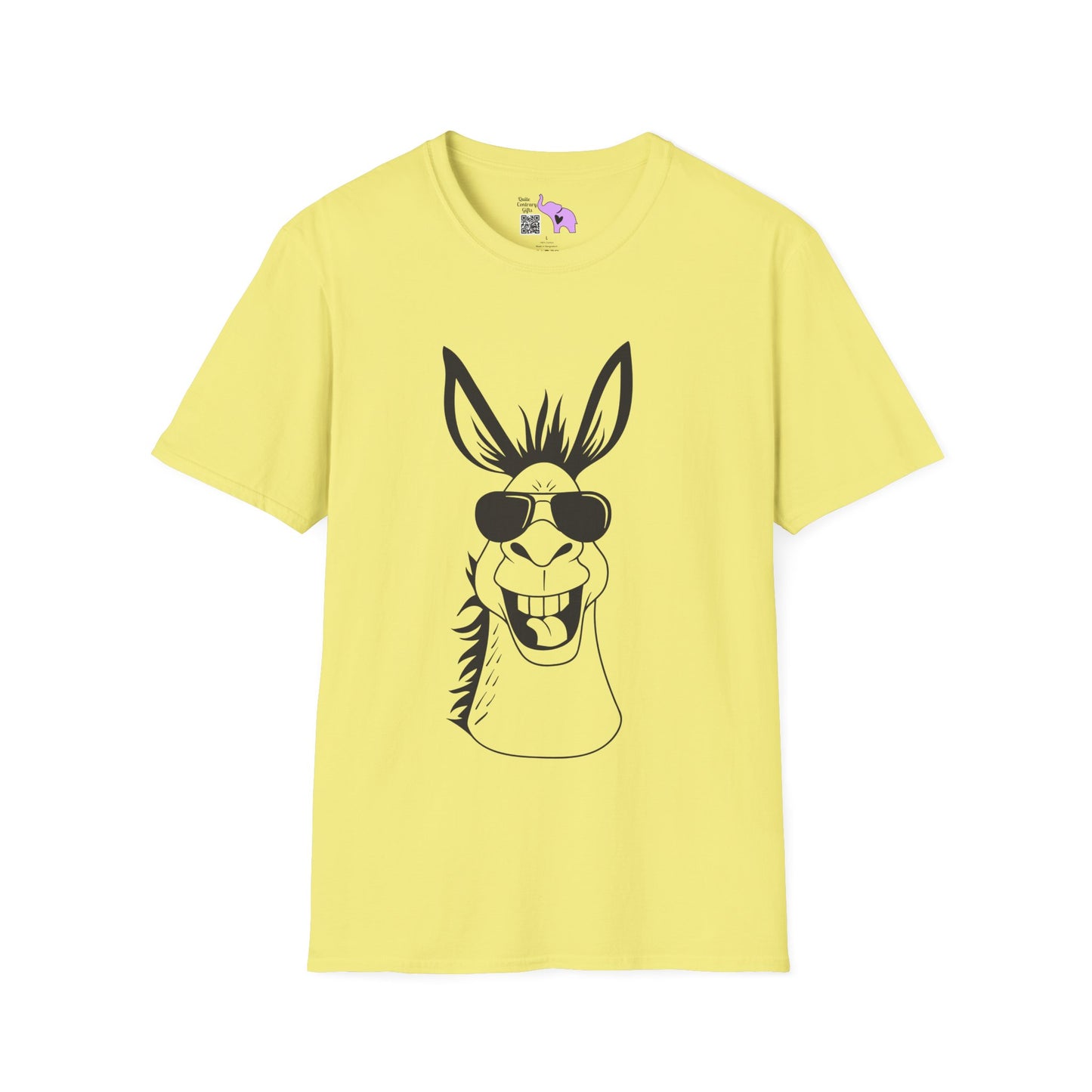 Funny Donkey w/Sunglasses Adult T-shirt