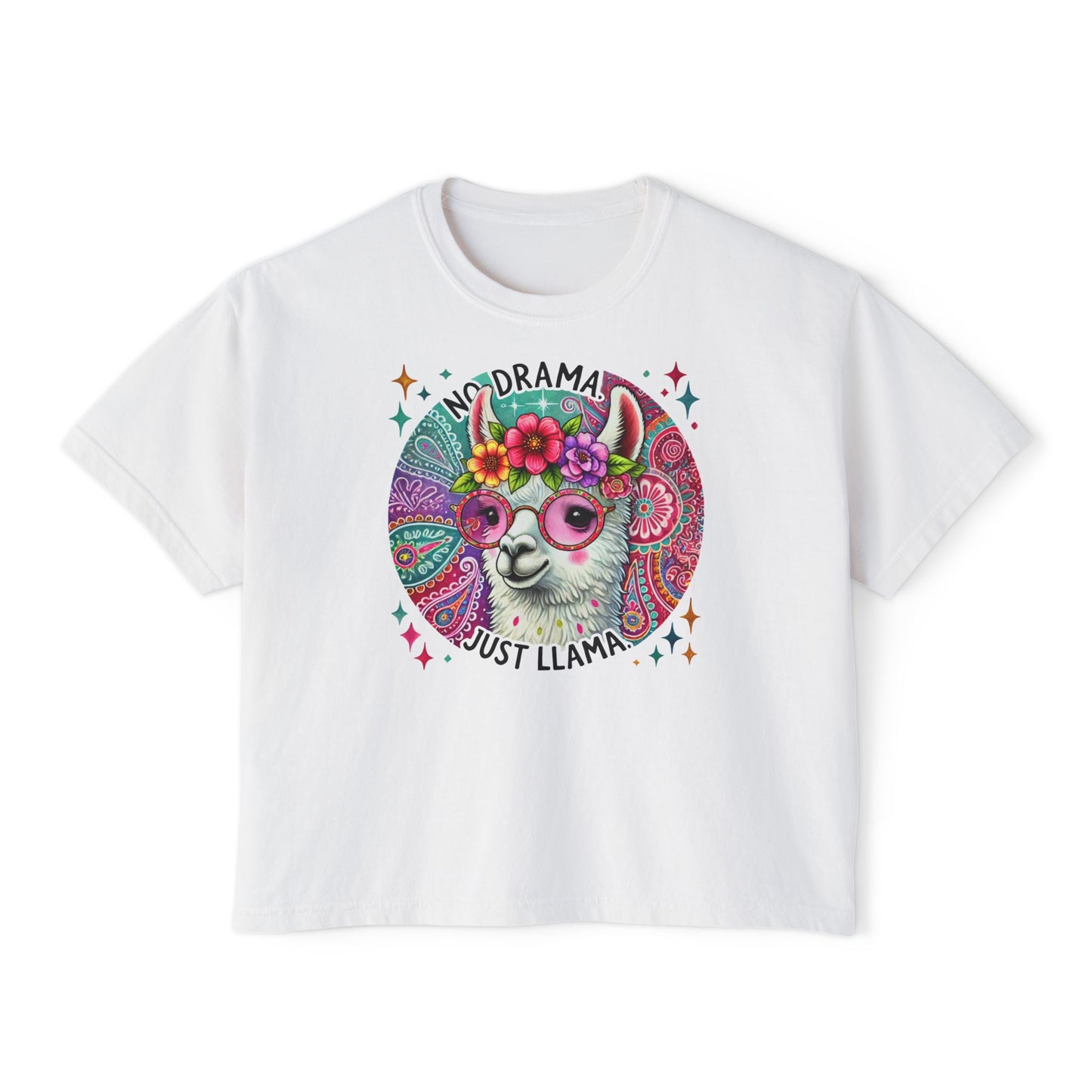 No Drama Just Llama Women's Boxy Tee