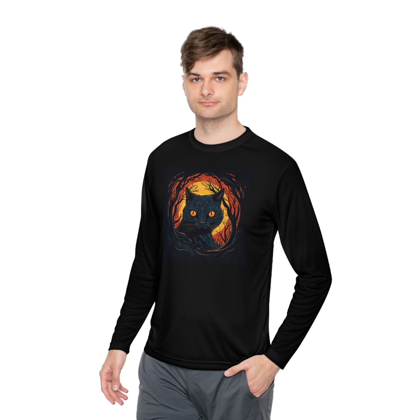 Creepy Black Cats 9 Adult Long Sleeve Tee