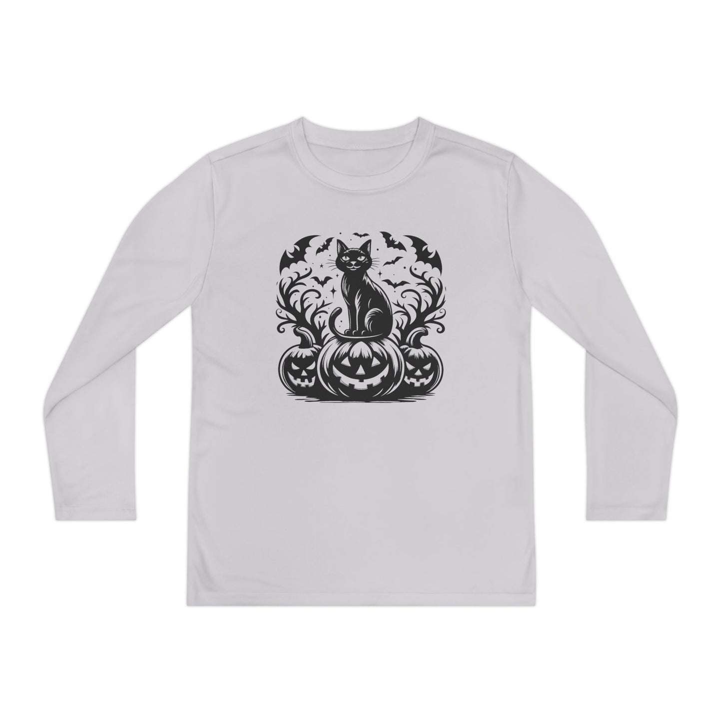 Whiskers at Witching Hour Youth Long Sleeve Tee