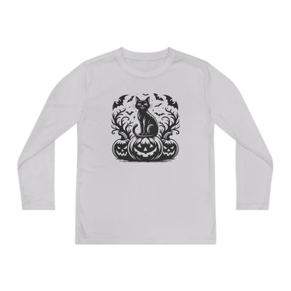Whiskers at Witching Hour Youth Long Sleeve Tee
