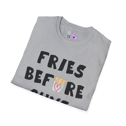 Fries Before Guys Adult T-shirt