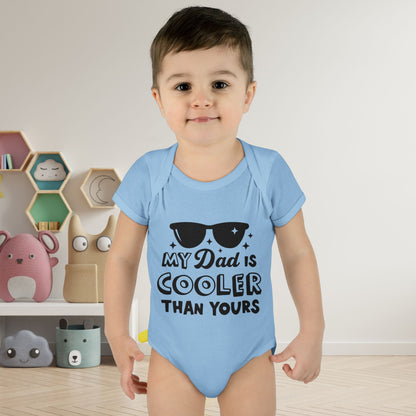My Dad is Cooler Than Yours Baby Rib Bodysuit